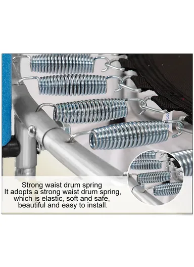 183cm Garden Trampoline 200cm Total Height 46cm Off-Floor Height 150kg Maximum Load Capacity with Safety Net-Mesh LB6FT- Red