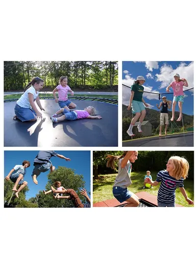 183cm Garden Trampoline 200cm Total Height 46cm Off-Floor Height 150kg Maximum Load Capacity with Safety Net-Mesh LB6FT- Red
