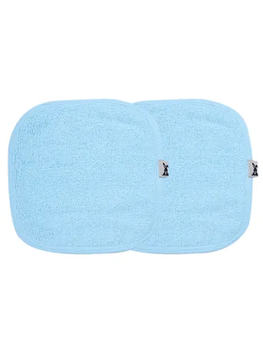 2 Pcs Small Cotton Double-Sided Towels (L30 x W30)cm - Blue