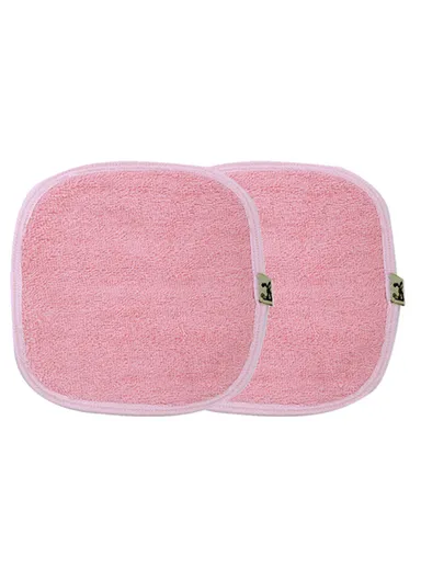 2 Pcs Small Cotton Double-Sided Towels (L30 x W30)cm - Pink