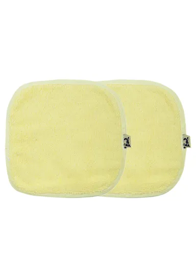 2 Pcs Small Cotton Double-Sided Towels (L30 x W30)cm - Yellow