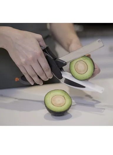 2-in-1 Kitchen Cutter, Knife and Cutting Board Combo for Fast Food preparation