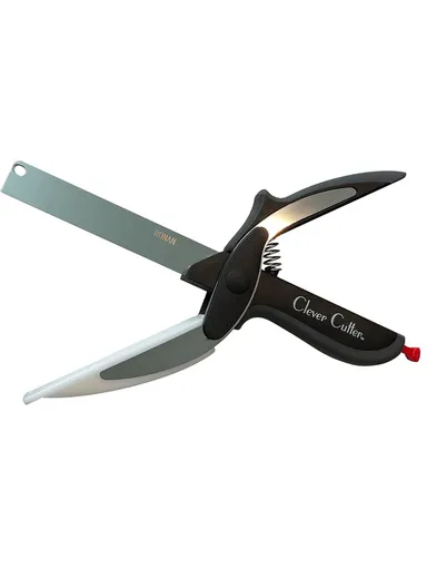 2-in-1 Kitchen Cutter, Knife and Cutting Board Combo for Fast Food preparation