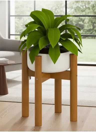 Decorative Wooden Indoor Plant &amp; Flower Stand (W35 x H33)cm