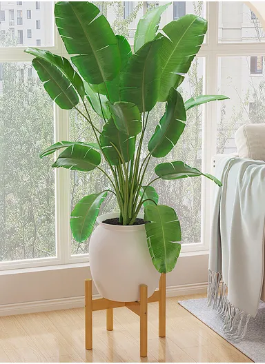 Decorative Wooden Indoor Plant &amp; Flower Stand (W40 x H33)cm