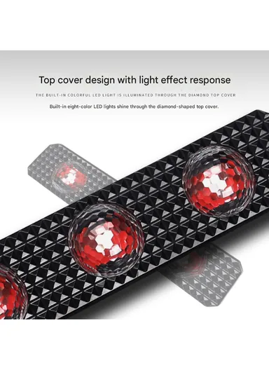 4Pcs LED Atmosphere Starlight Car Seat Bottom RGB Interior Lamp With Remote 7 color and Voice Control