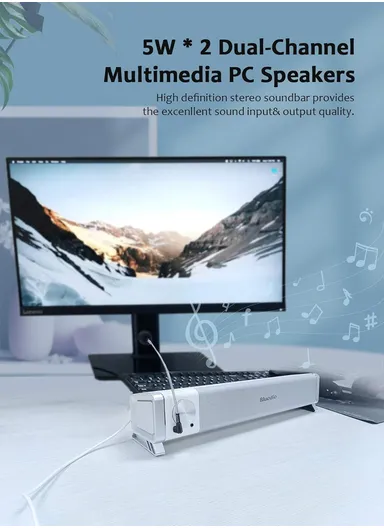 Bluetooth 5.0 Soundbar with 7.1 Virtual Surround Sound, Powerful Home Theater Speaker for TV, Gaming &amp; Music  LS 