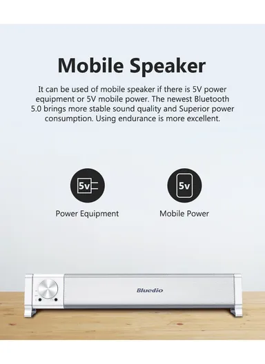 Bluetooth 5.0 Soundbar with 7.1 Virtual Surround Sound, Powerful Home Theater Speaker for TV, Gaming &amp; Music  LS 