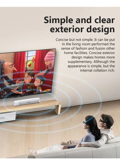 Bluetooth 5.0 Soundbar with 7.1 Virtual Surround Sound, Powerful Home Theater Speaker for TV, Gaming &amp; Music  LS 