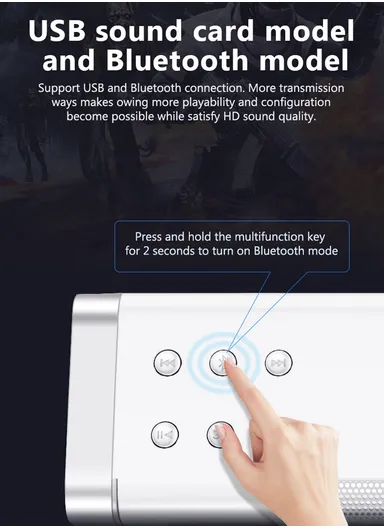 Bluetooth 5.0 Soundbar with 7.1 Virtual Surround Sound, Powerful Home Theater Speaker for TV, Gaming &amp; Music  LS 