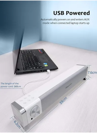 Bluetooth 5.0 Soundbar with 7.1 Virtual Surround Sound, Powerful Home Theater Speaker for TV, Gaming &amp; Music  LS 