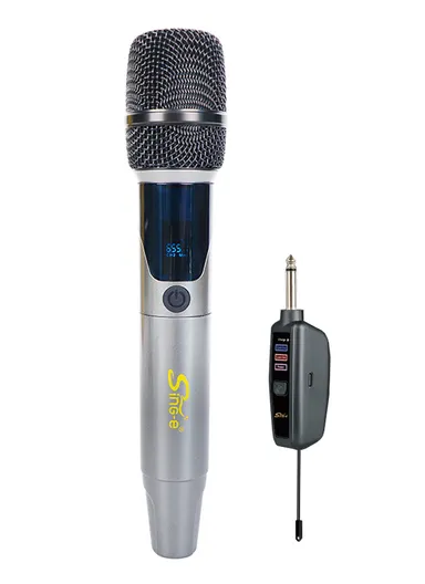 High Quality Dynamic Wireless Microphone Set Handheld Mike for Live, Home &amp; Stage Use with Noise Cancelling Function - ZQS-1M501