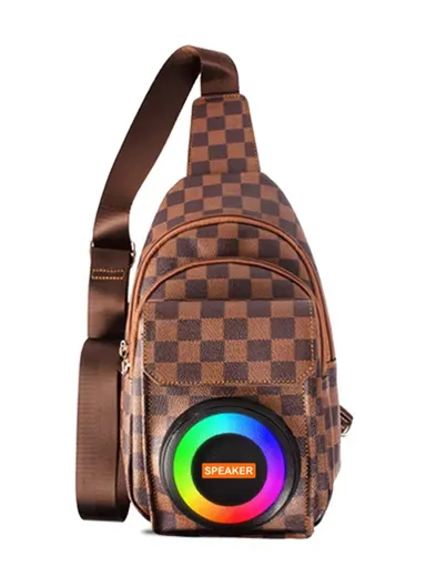 High Quality Speaker Pack Customized Brand, Waist Bag Bum Bag for Outdoor Gym Walking ZQS-704 - Brown