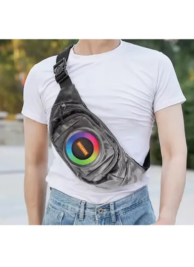 High Quality Speaker Pack Customized Brand, Waist Bag Bum Bag for Outdoor Gym Walking ZQS-704 - Brown