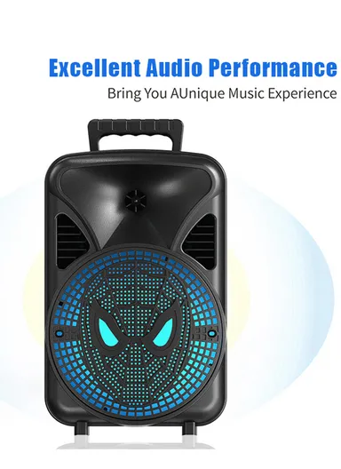 8" DJ Speaker Subwoofer Wireless BT Sound BOX Party Speaker ZQS-806