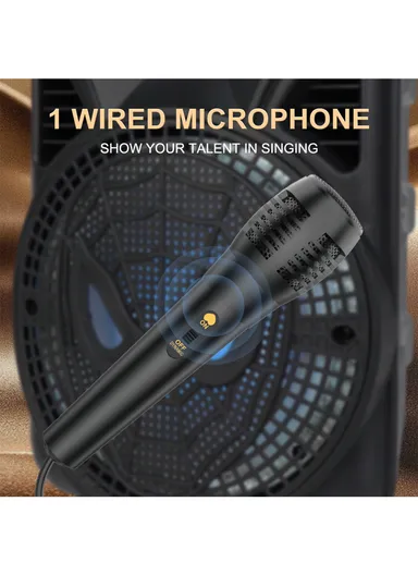 8" DJ Speaker Subwoofer Wireless BT Sound BOX Party Speaker ZQS-806