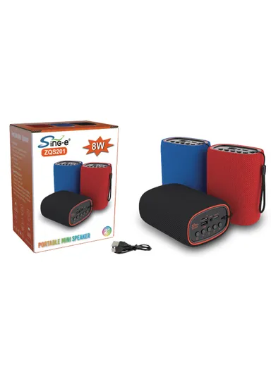 Portable Mini Bluetooth Speakers ZQS-201 - Red