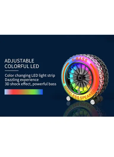 3" Mini Portable Speaker Stereo Sound With Bass Home Wireless Speaker for Indoor &amp; Outdoor Activities ZQS-818 - Grey