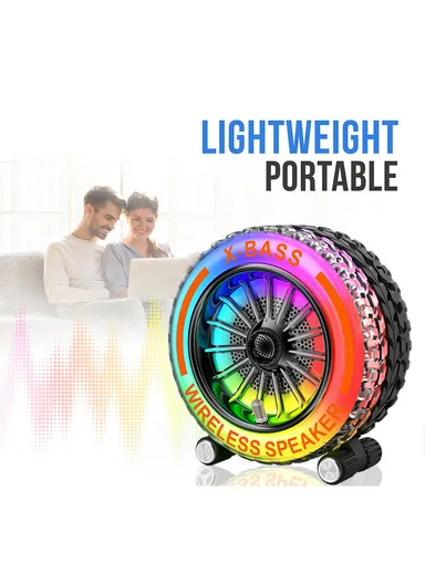 3" Mini Portable Speaker Stereo Sound With Bass Home Wireless Speaker for Indoor &amp; Outdoor Activities ZQS-818 - Black 