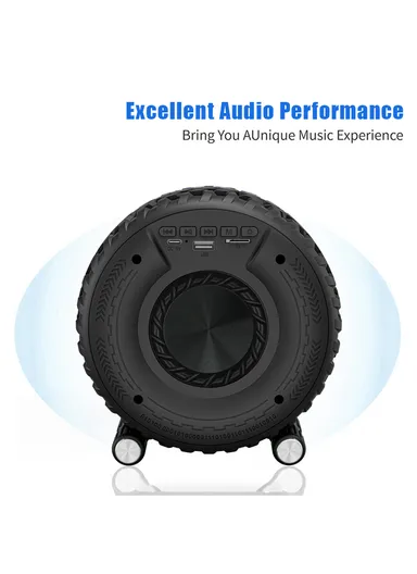3" Mini Portable Speaker Stereo Sound With Bass Home Wireless Speaker for Indoor &amp; Outdoor Activities ZQS-818 - Black 