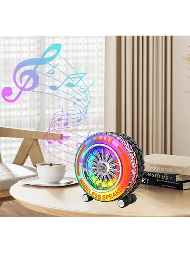 3" Mini Portable Speaker Stereo Sound With Bass Home Wireless Speaker for Indoor &amp; Outdoor Activities ZQS-818 - Black 