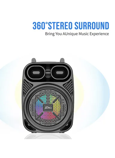 3" Mini Portable Speaker Stereo Sound With Bass Home Wireless Speaker for Indoor &amp; Outdoor Activities ZQS-1362