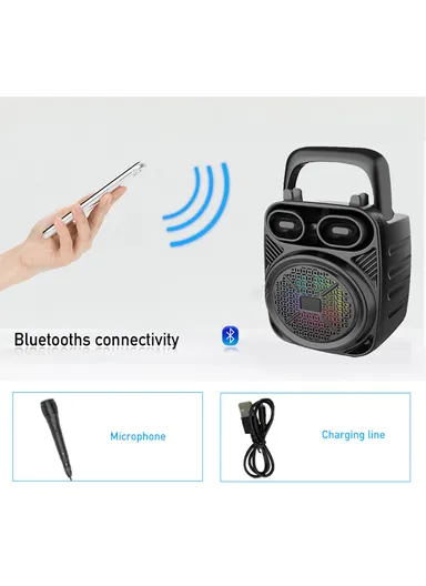 3" Mini Portable Speaker Stereo Sound With Bass Home Wireless Speaker for Indoor &amp; Outdoor Activities ZQS-1362