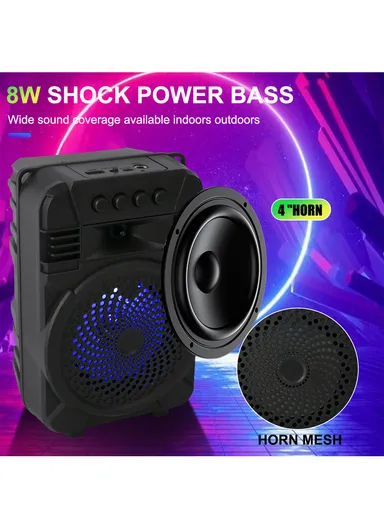 4"Mini Bluetooth Portable Wireless Speaker With Microphone ZQS-1431