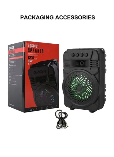 4"Mini Bluetooth Portable Wireless Speaker With Microphone ZQS-1431