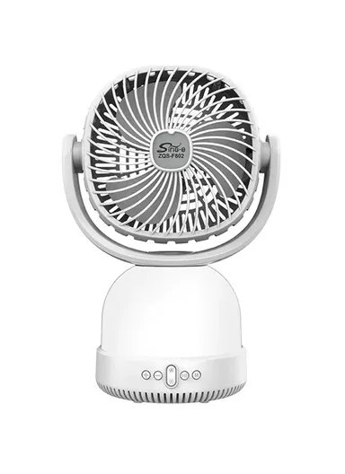 Multifunctional Rechargeable Desk Fan with LED Light &amp; Wireless Speaker ZQS-F802