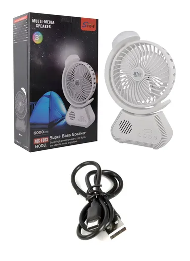 Multifunctional Rechargeable Desk Fan with Wireless Speaker ZQS-F803
