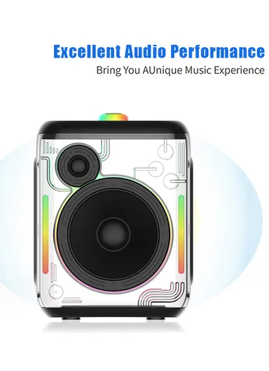 6.5" + Tweeter Portable Hi-Fi BT Home Stereo Subwoofer Karaoke Speaker Professional Wireless With Wireless Microphone ZQS-6169