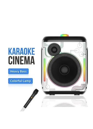 6.5" + Tweeter Portable Hi-Fi BT Home Stereo Subwoofer Karaoke Speaker Professional Wireless With Wireless Microphone ZQS-6169