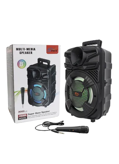 1800mAh DJ Speaker Subwoofer Wireless BT Sound BOX Party Speaker ZQS-805