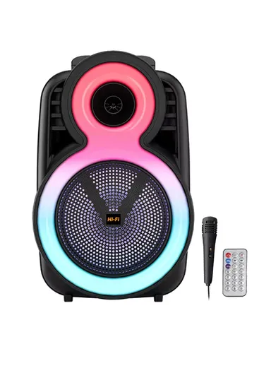 8"Rechargeable Subwoofer Wireless Bluetooth with Wired Microphone &amp; Remote Control ZQS-8163