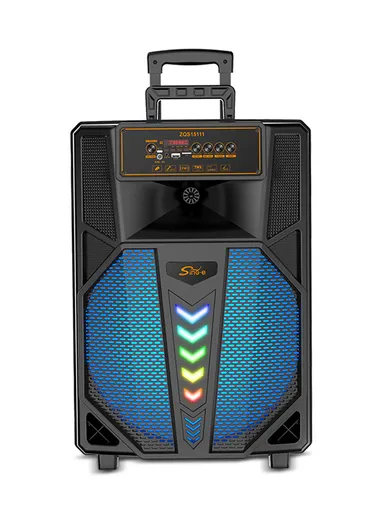 15" Trolley Bluetooth Speaker, Portable Party Dj Wireless Trolley Speaker ZQS-15111