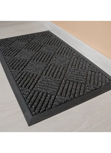 Stride Zymta Door Mat 46 x 76 cm - Dark Grey