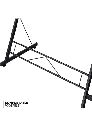 Portable Folding Computer &amp; Workstation Desk Simple Style Desk With Industrial Folding Steel Stand (L258x W46 x H73.6)cm - White