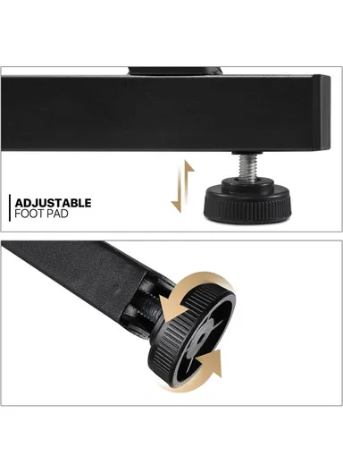 Portable Folding Computer &amp; Workstation Desk Simple Style Desk With Industrial Folding Steel Stand (L258x W46 x H73.6)cm - White