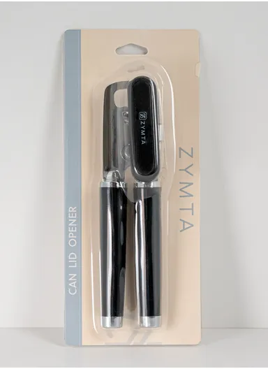 2 In 1 Multifunctional Stainless Steel Can Lid &amp; Bottle Opener, Black 