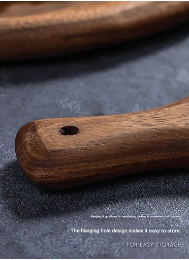 25cm Acacia Wood Pizza Serving Board with Handle HS-9006