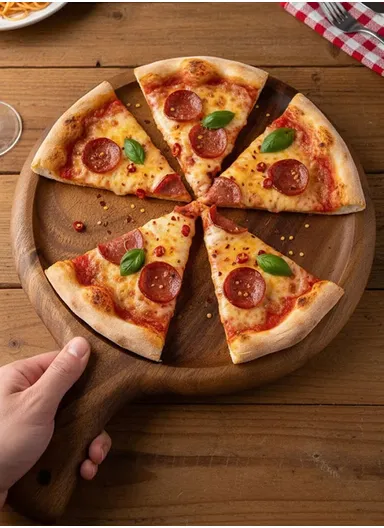 30cm Acacia Wood Pizza Serving Board with Handle HS-9006