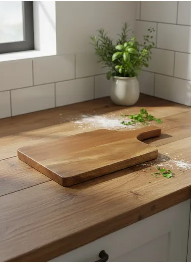 Wooden Cutting Board For Chopping (L37 x W17 x H2)cm