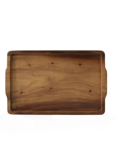 Wooden Serving Tray Non-Slip, Sturdy &amp; Drop-Resistant HS-9009 (L41 x W26)cm
