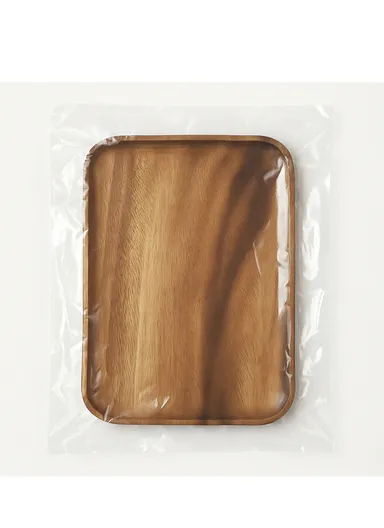 Acacia Wooden Rectangular Tray For Serving Snacks, Coffee &amp; Breakfast (L30 × W20 × H2)cm