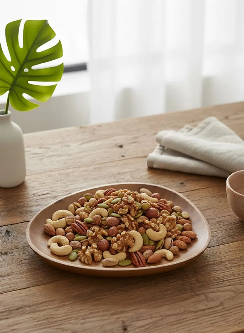 Acacia Wooden Oval Tray For Serving Snacks, Coffee &amp; Breakfast (L24 x W18 x H2)cm