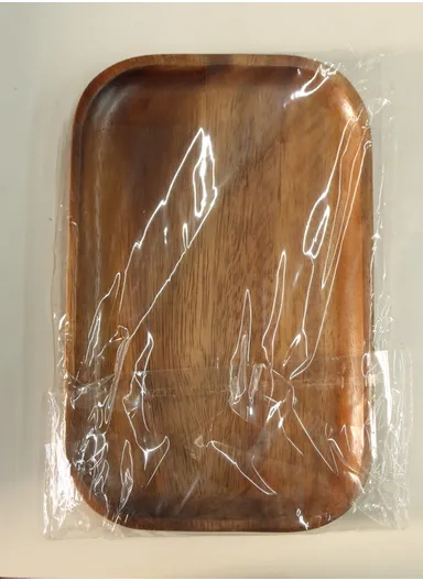 Acacia Wooden Rectangular Tray For Serving Snacks, Coffee &amp; Breakfast (L28 × W18 × T2)cm