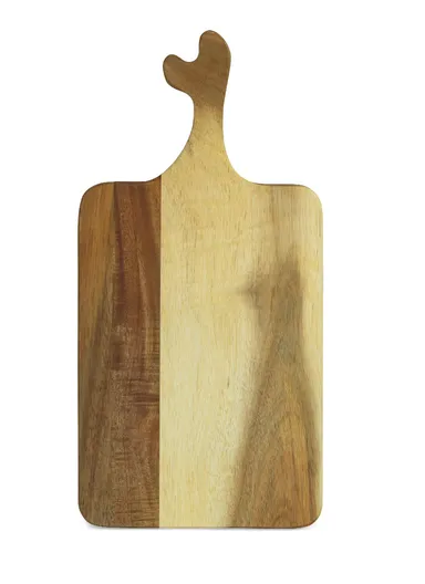 Wooden Cutting Board with Juice Groove &amp; Non-Slip Base (L39 x W17)cm