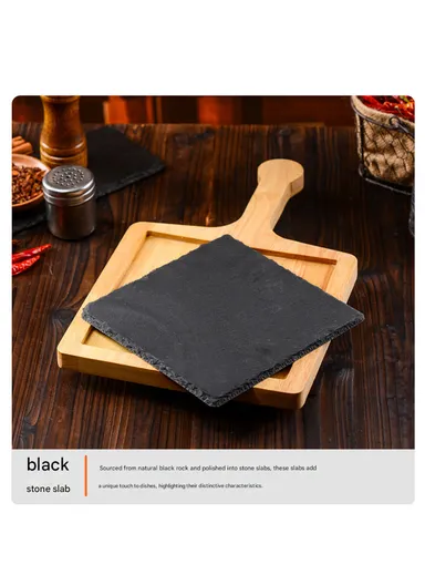 Creative Wooden Vertical Shabu-Shabu Hand-Cut Meat Plate Special Character Hot Pot Restaurant for Meat, Appetizers, Snacks HS-7018A