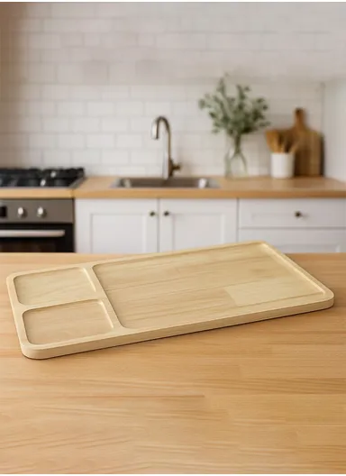 Oak Wood Serving Platter Natural Grain, Durable &amp; Stylish HS-4001 (L60 x W23)cm